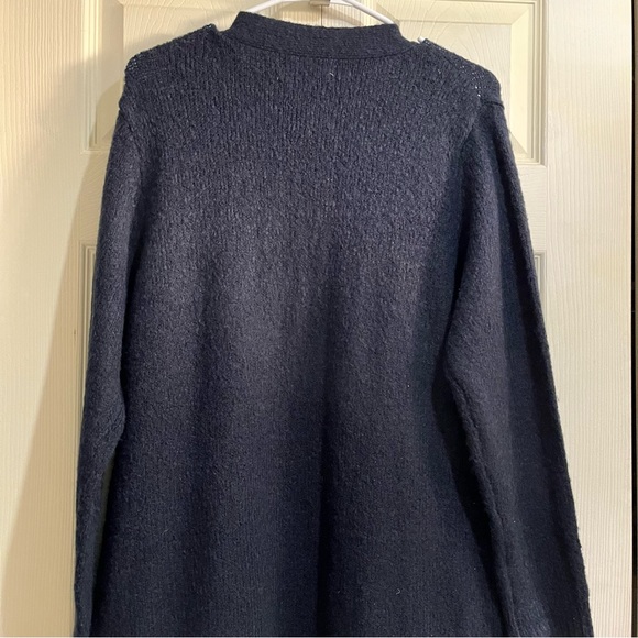 B. Young Fine Knit Long open Navy Blue cardigan in Medium size - Picture 4 of 6